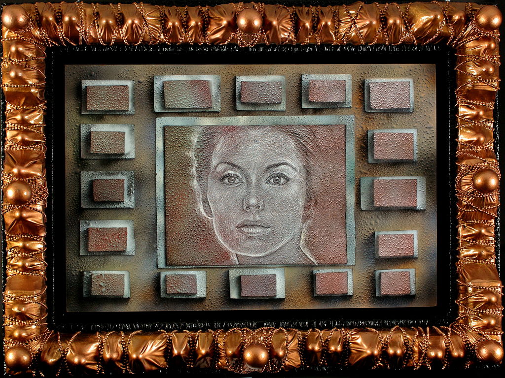 Lacquer on Wood, Framed, 48in x 32in - 2003